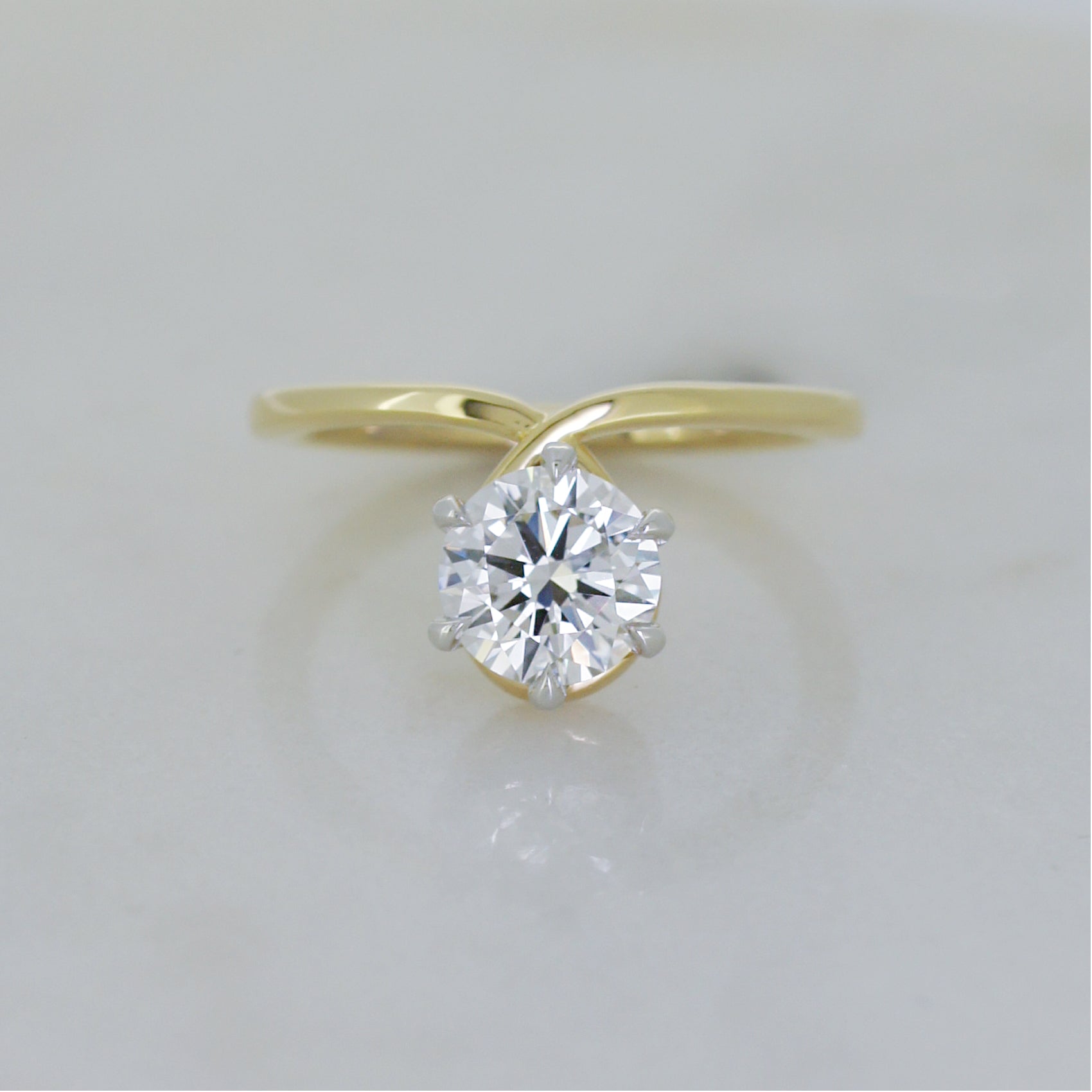 Infinity-diamond-gold-engagement-ring-sydney-jeweller-lizunova-australia