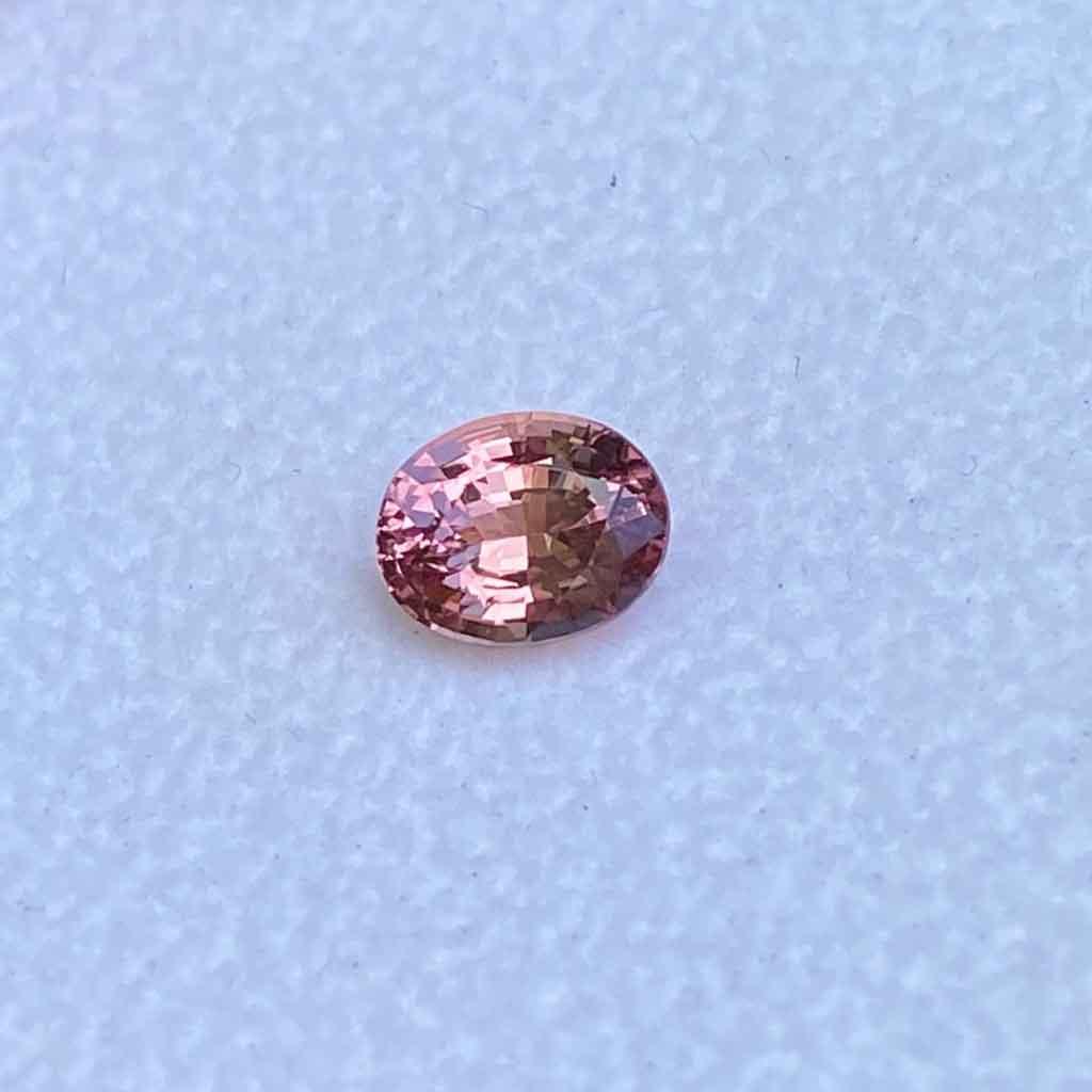 1.01ct oval Padparadscha sapphire - Lizunova Fine Jewels