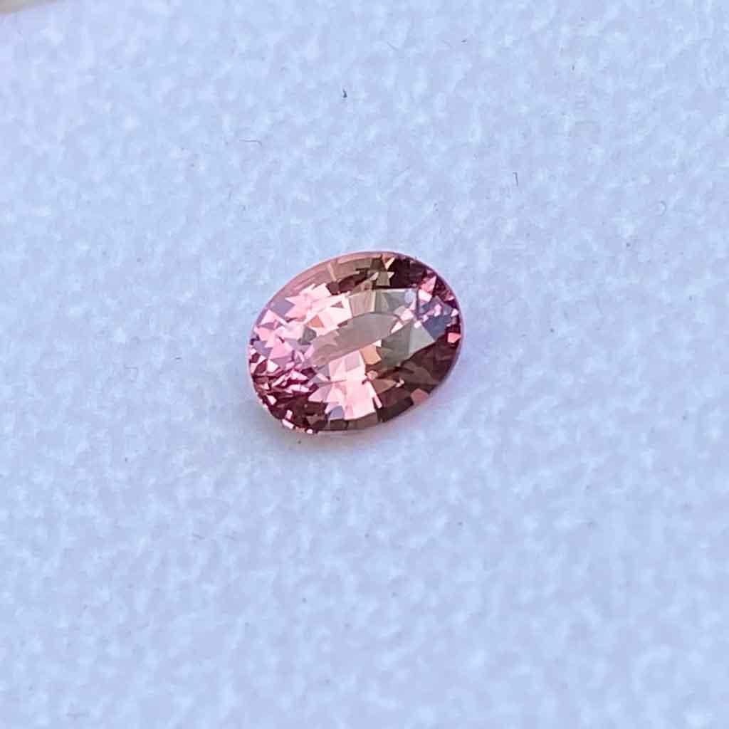 1.01ct oval Padparadscha sapphire - Lizunova Fine Jewels
