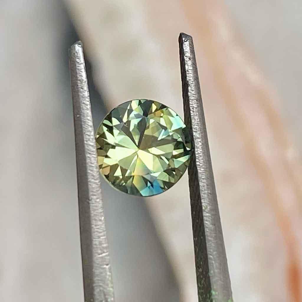 1.15ct round Australian parti sapphire - Lizunova Fine Jewels