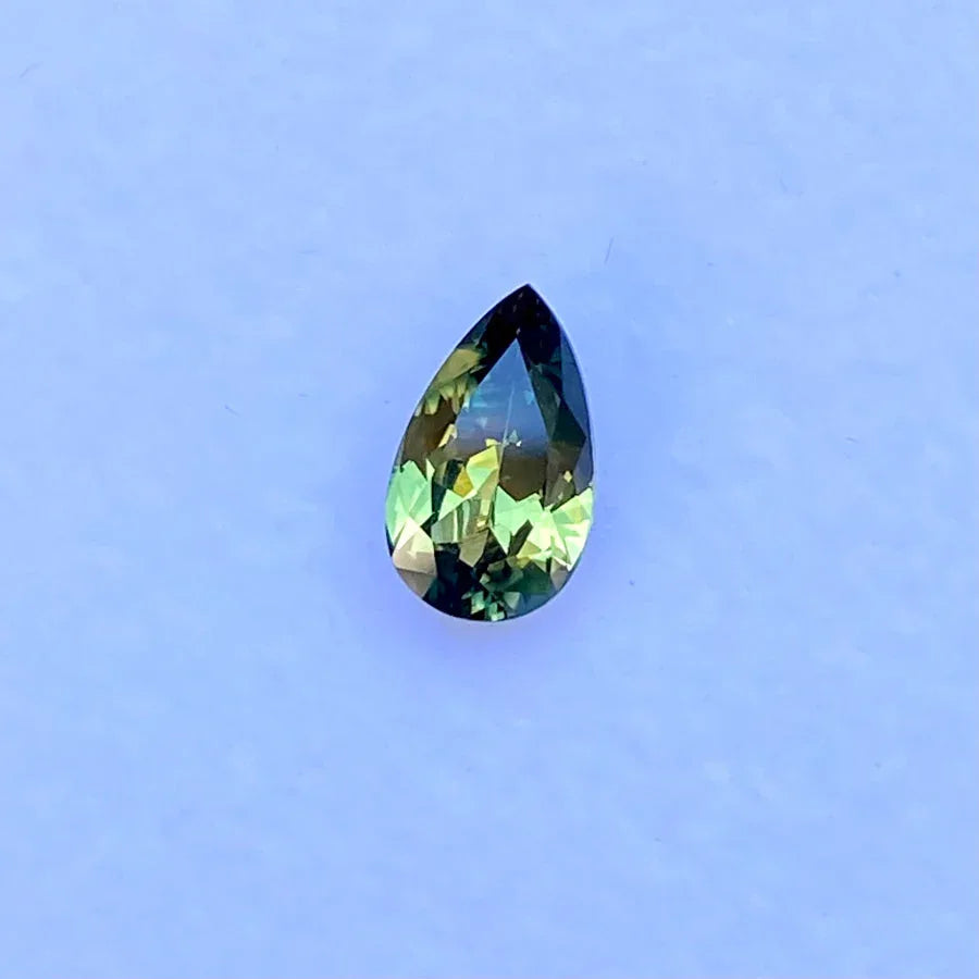 1.31ct pear cut Australian parti sapphire - Lizunova Fine Jewels
