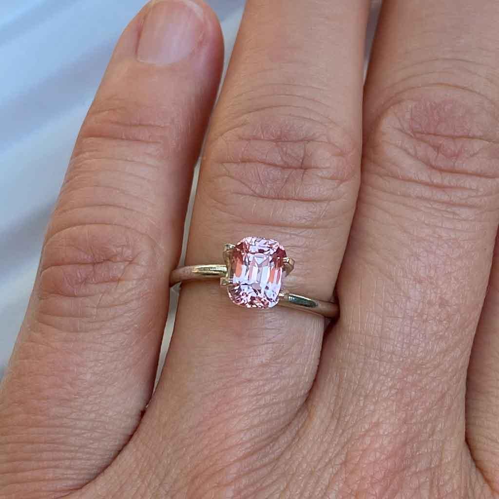 2.03ct cushion Padparadscha sapphire - Lizunova Fine Jewels