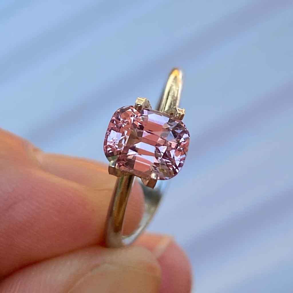 2.03ct cushion Padparadscha sapphire - Lizunova Fine Jewels