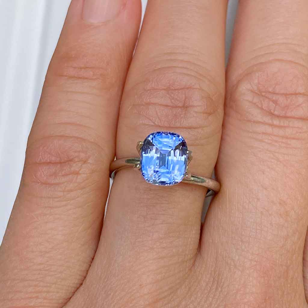 cushion-cut-blue-sapphire-engagement-ring-Lizunova-Fine-Jewels-Sydney-Jeweller-Sydney-NSW-Australia