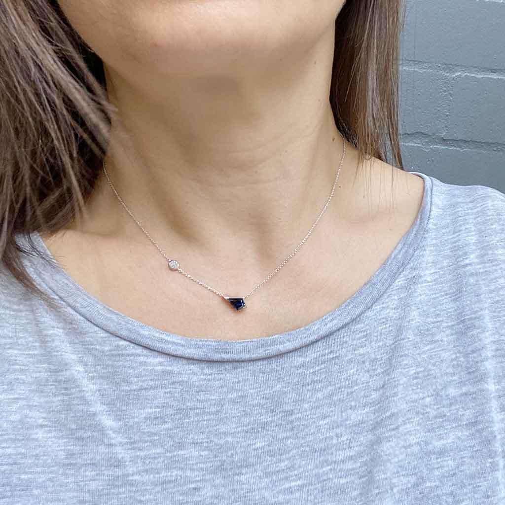 Air | Sapphire & diamond necklace - Lizunova Fine Jewels