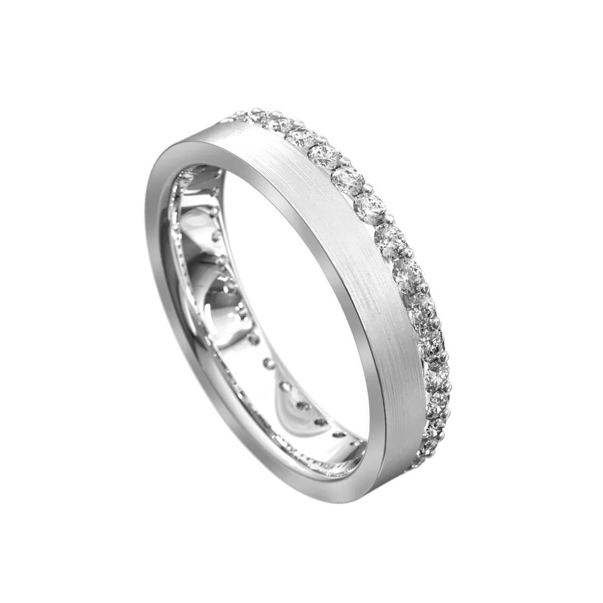 Alex | Unisex diamond wedding band - Lizunova Fine Jewels