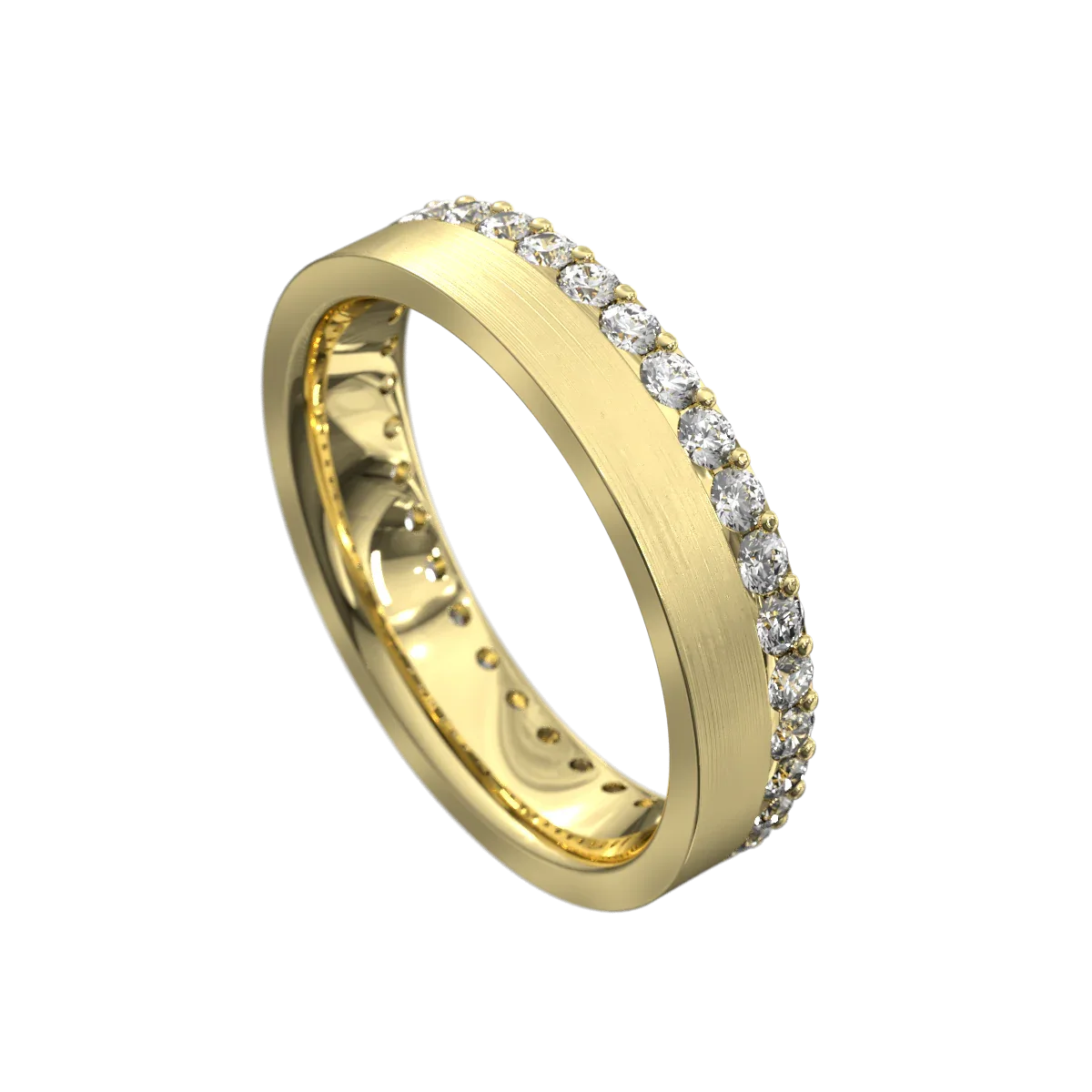 Alex | Unisex diamond wedding band - Lizunova Fine Jewels