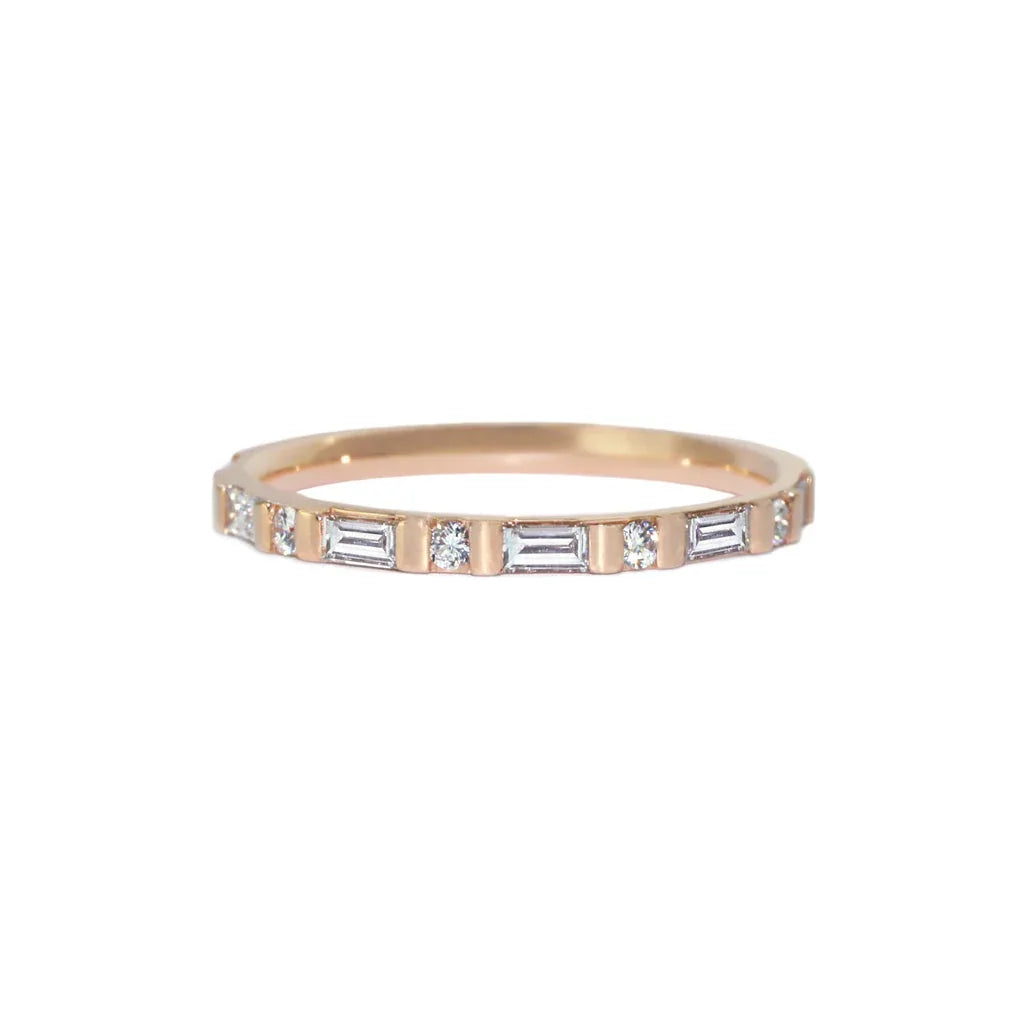 Anna | Baguette diamond wedding ring - Lizunova Fine Jewels