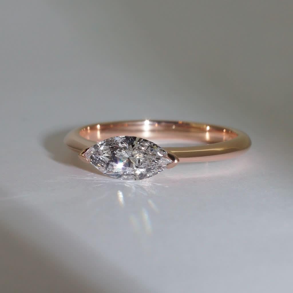 Annabel | Salt and pepper diamond engagement ring - Lizunova Fine Jewels