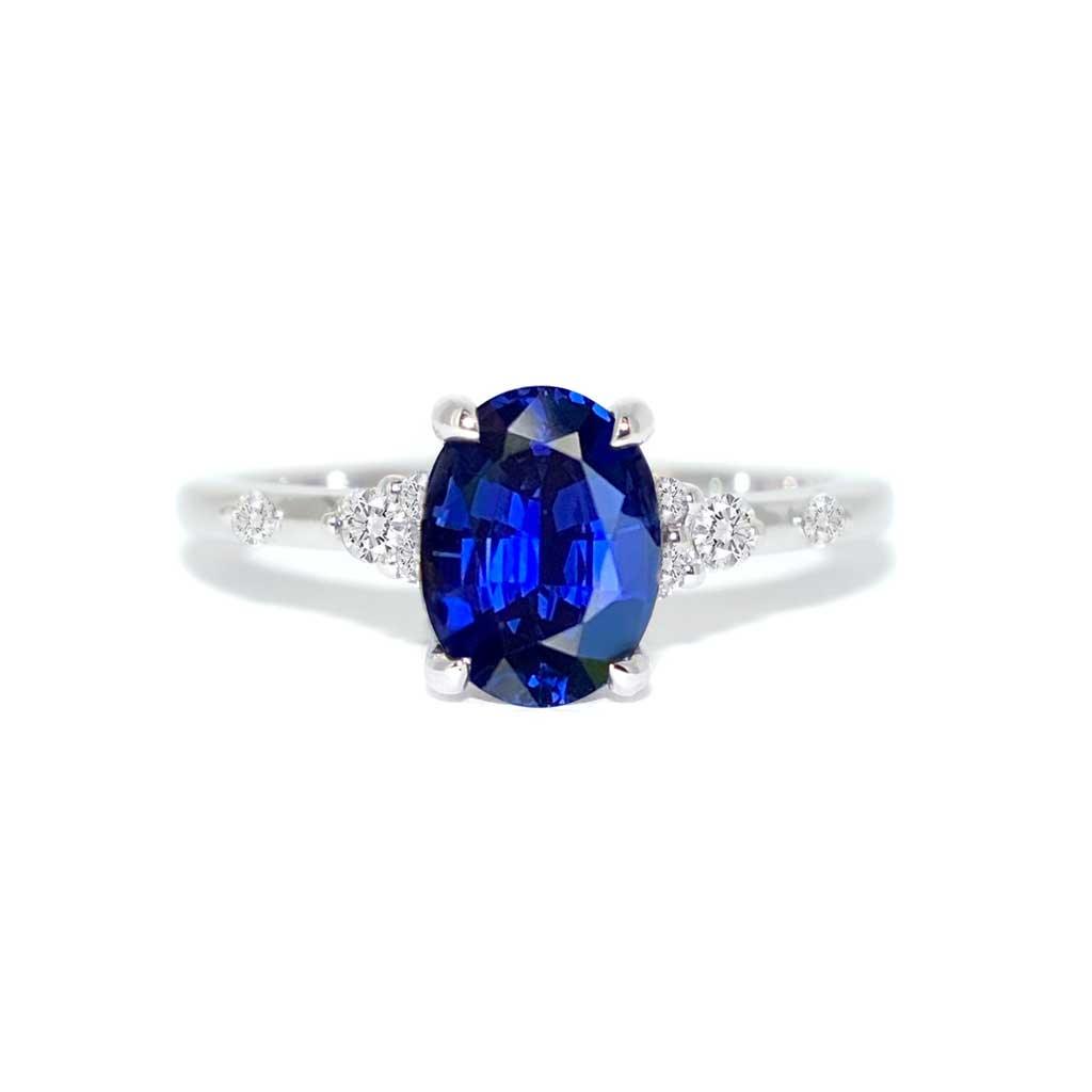 Aria | Blue sapphire engagement ring - Lizunova Fine Jewels