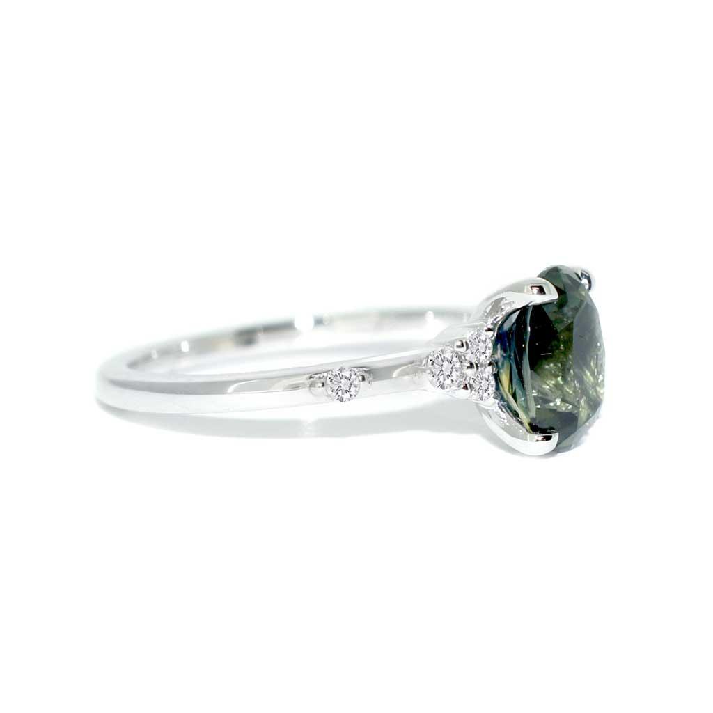 Aria | Teal parti sapphire engagement ring - Lizunova Fine Jewels