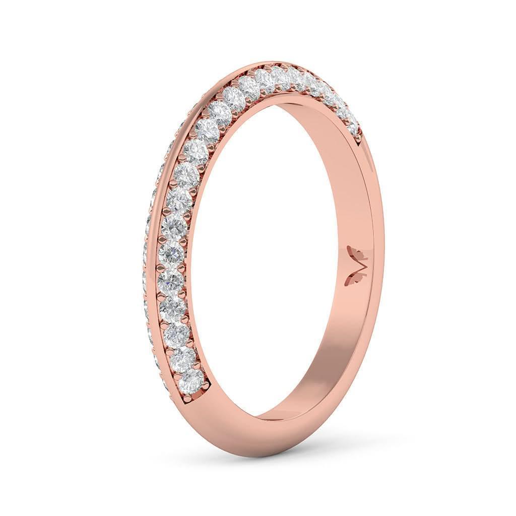 Ballets Russes | Knife edge diamond wedding ring - Lizunova Fine Jewels