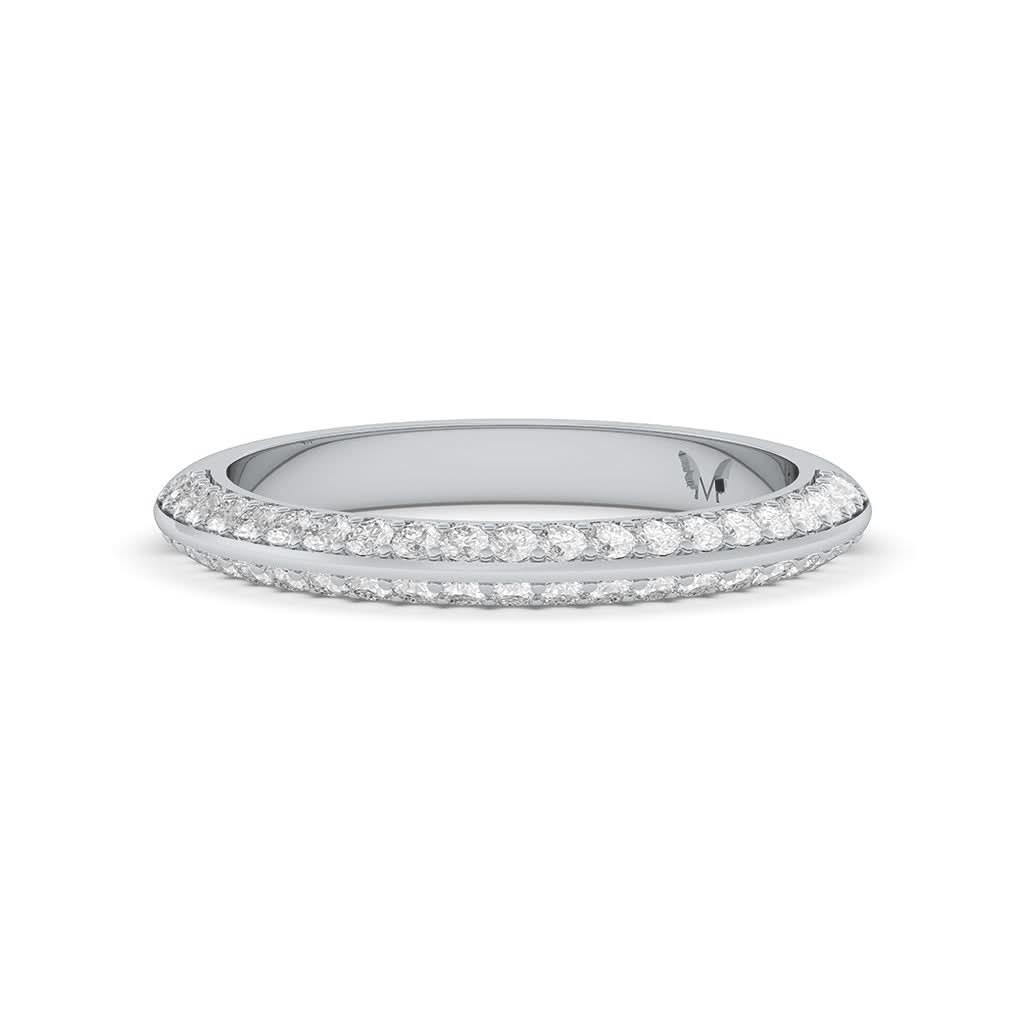 Ballets Russes | Knife edge diamond wedding ring - Lizunova Fine Jewels