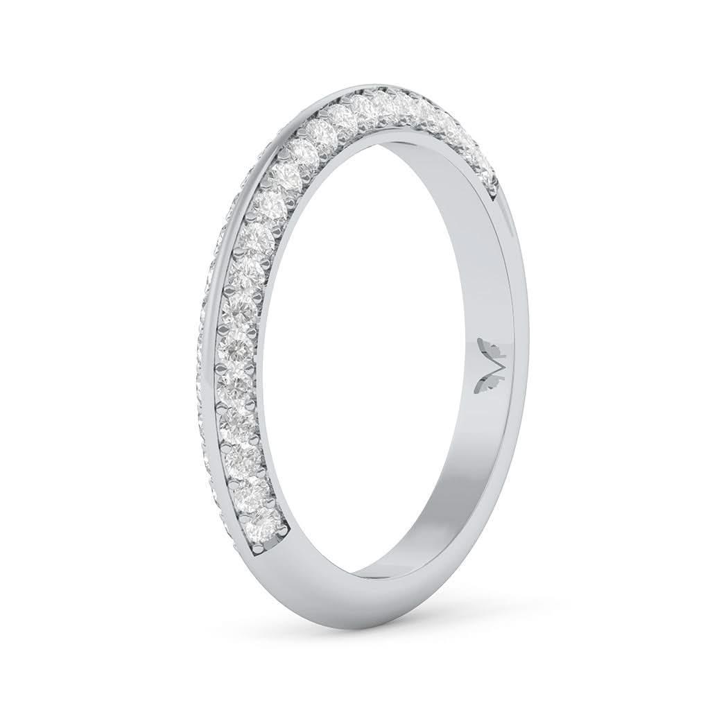 Ballets Russes | Knife edge diamond wedding ring - Lizunova Fine Jewels