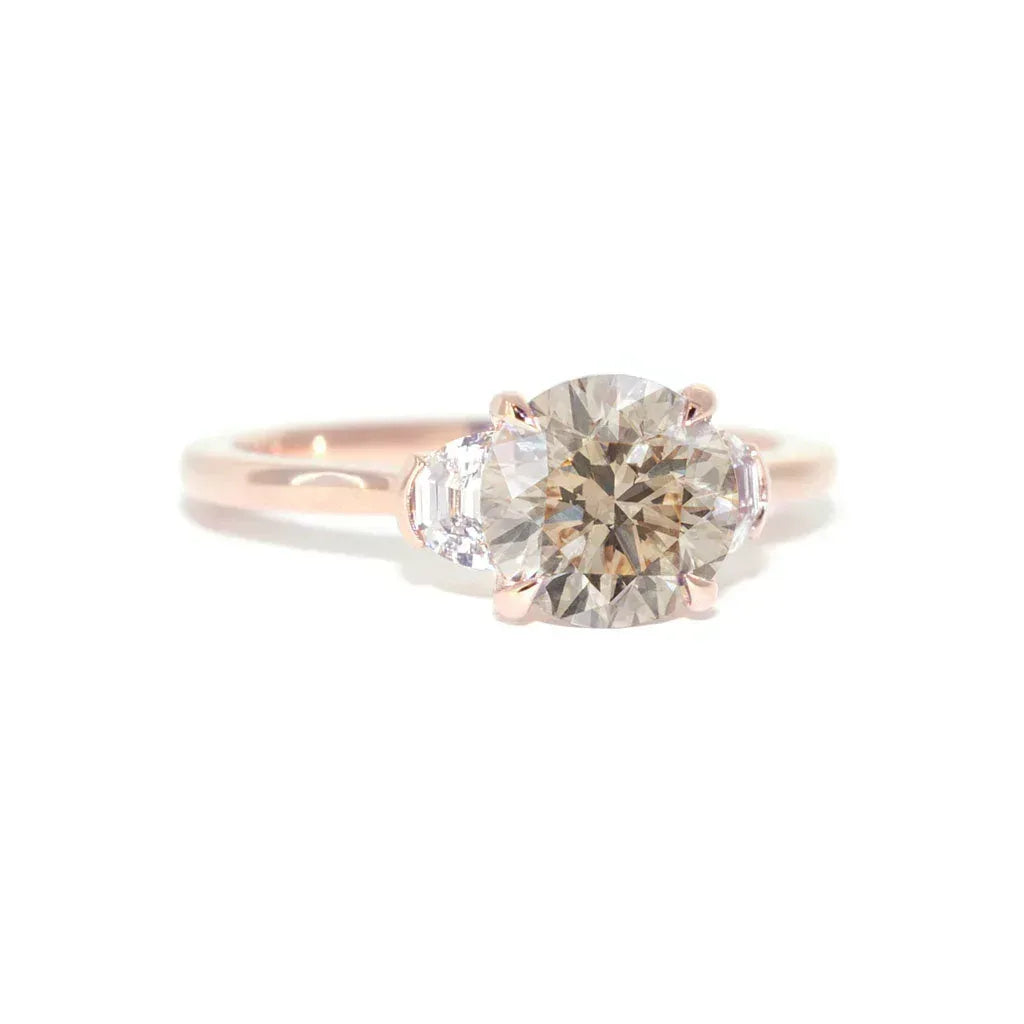 Bec | Champagne diamond engagement ring - Lizunova Fine Jewels