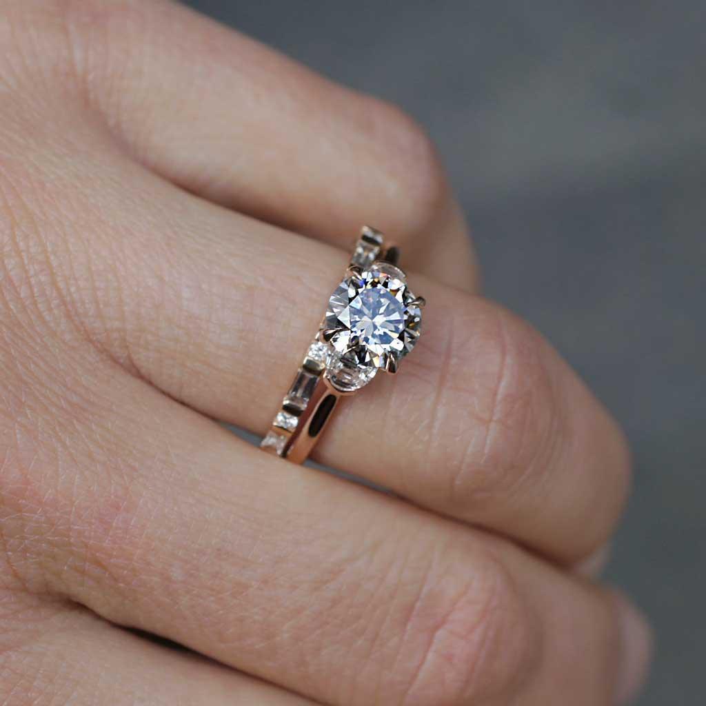 Bec | Champagne diamond engagement ring - Lizunova Fine Jewels