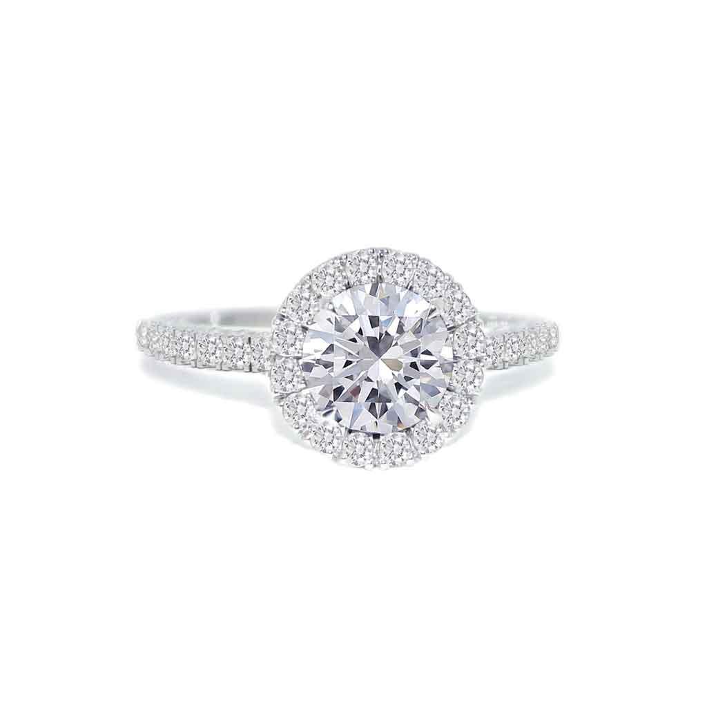 Lola | Diamond halo engagement ring - Lizunova Fine Jewels