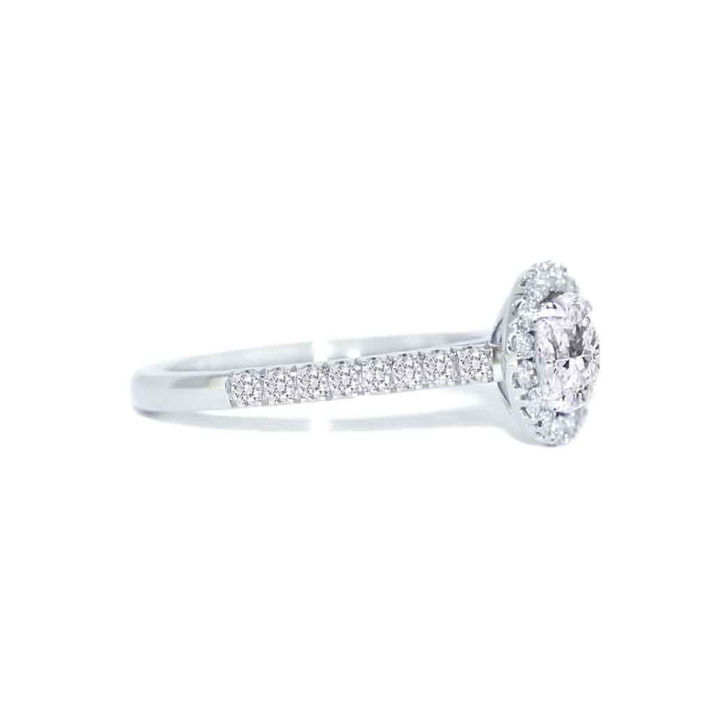 Lola | Diamond halo engagement ring - Lizunova Fine Jewels