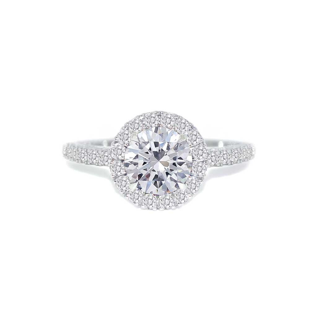 Lola | Diamond halo engagement ring - Lizunova Fine Jewels