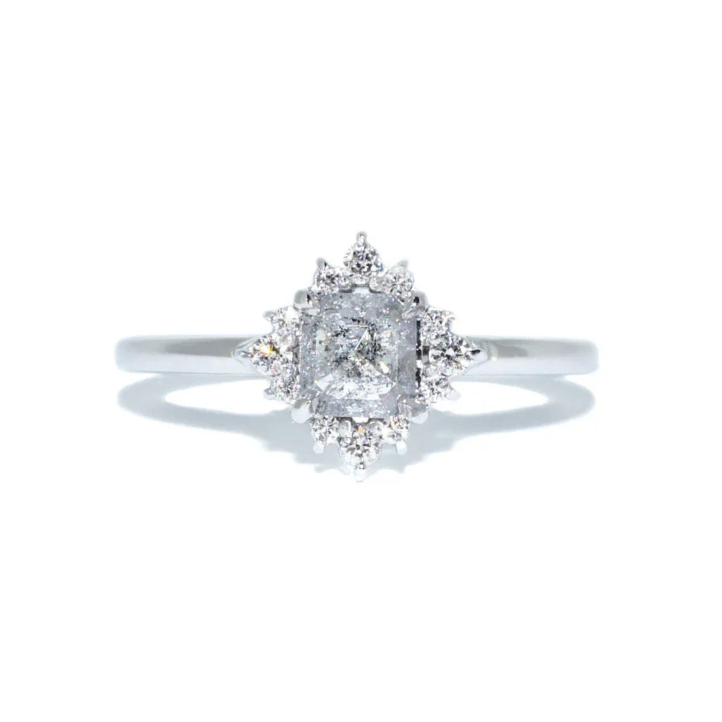 Cara | Salt & pepper diamond engagement ring - Lizunova Fine Jewels
