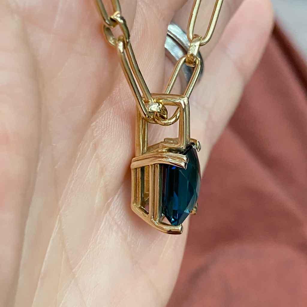 Chelsea | London Blue Topaz pendant - Lizunova Fine Jewels