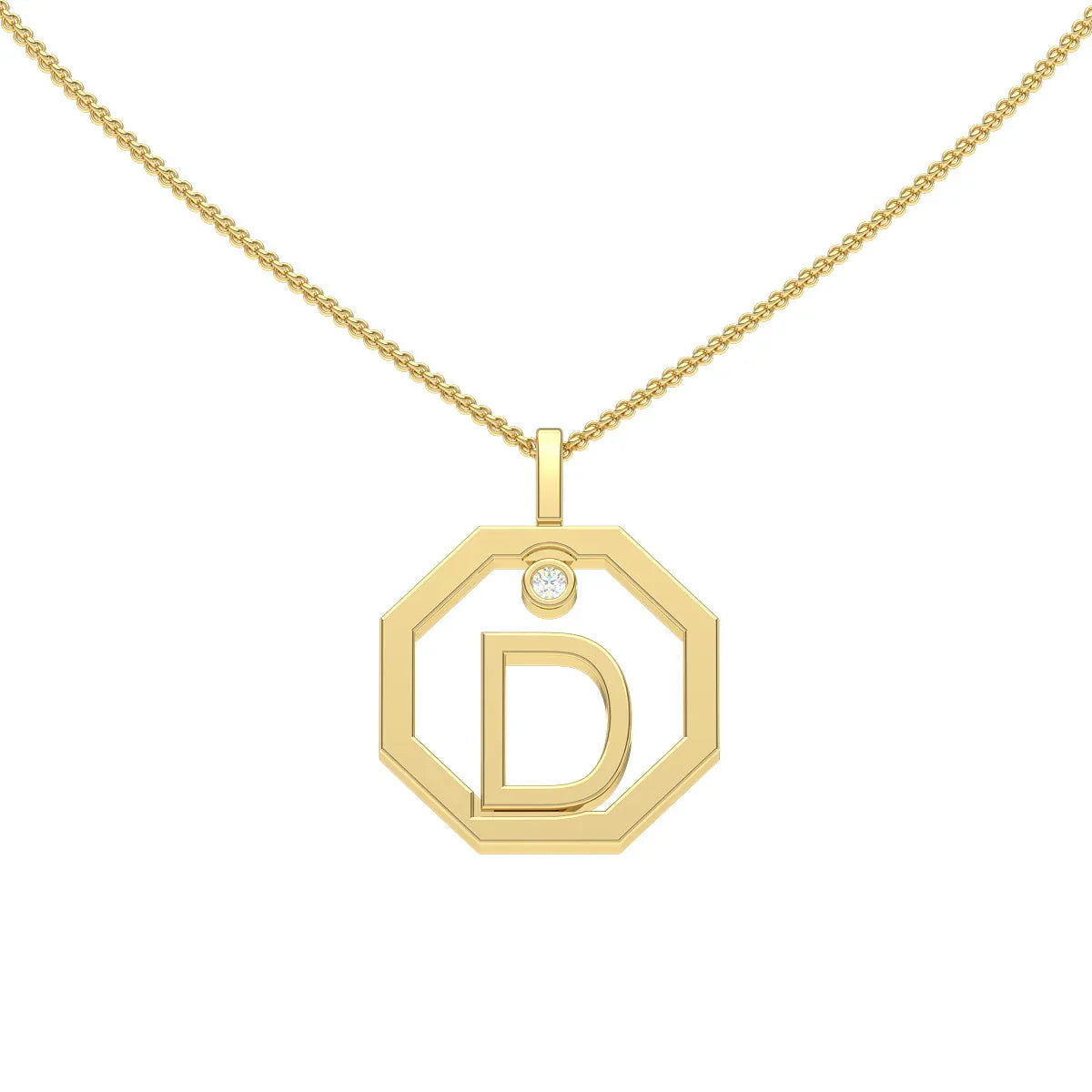 Initial pendant D - Lizunova Fine Jewels