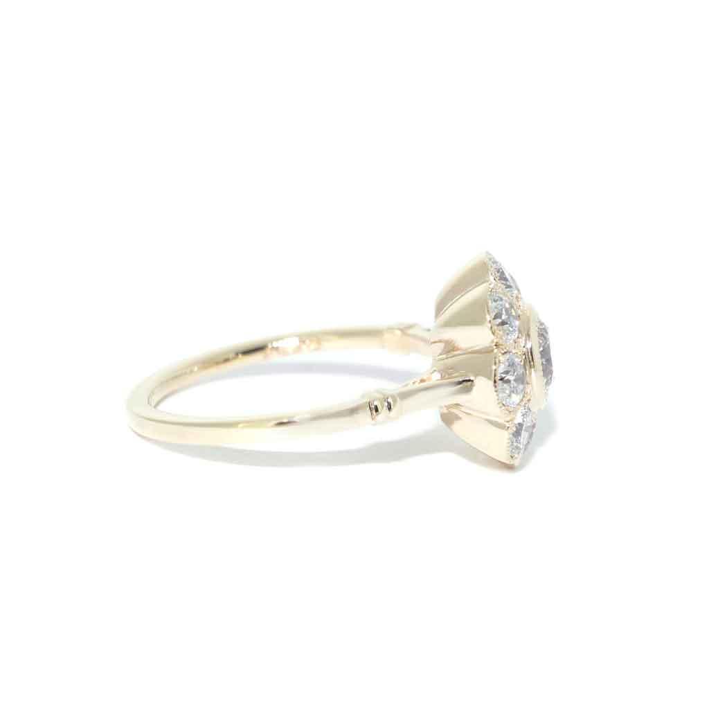 Daisy | Diamond halo engagement ring - Lizunova Fine Jewels