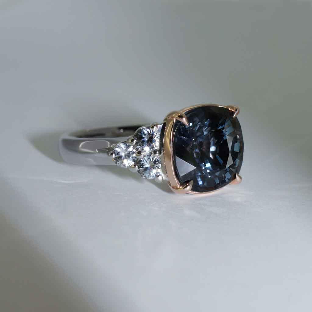 Dita | Grey spinel engagement ring - Lizunova Fine Jewels