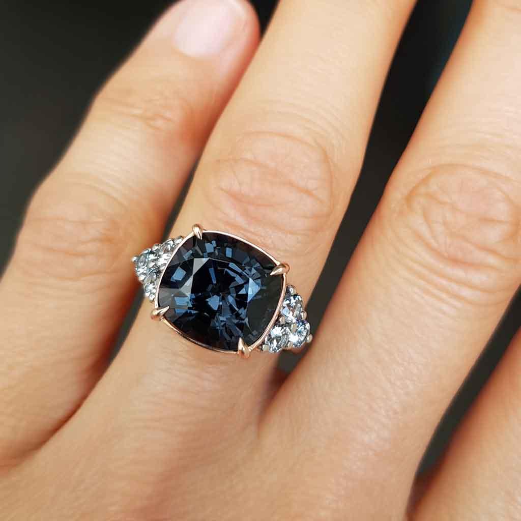 Dita | Grey spinel engagement ring - Lizunova Fine Jewels