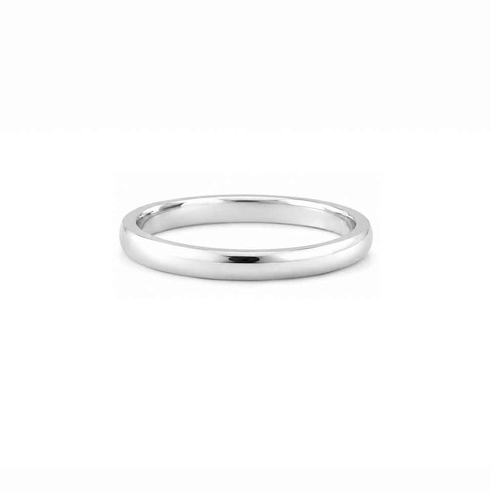 Edith - Round profile wedding ring platinum or white gold - Lizunova Fine Jewels