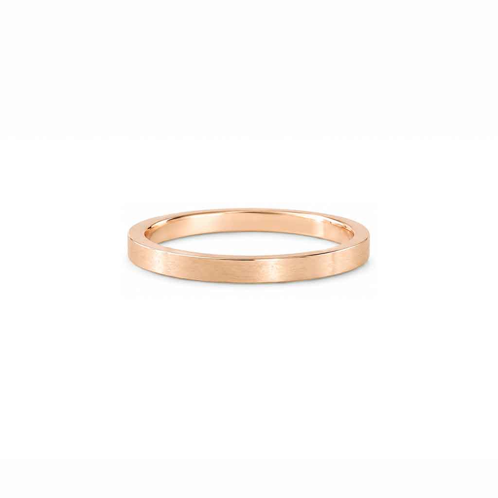 Edith - square profile plain wedding ring - Lizunova Fine Jewels