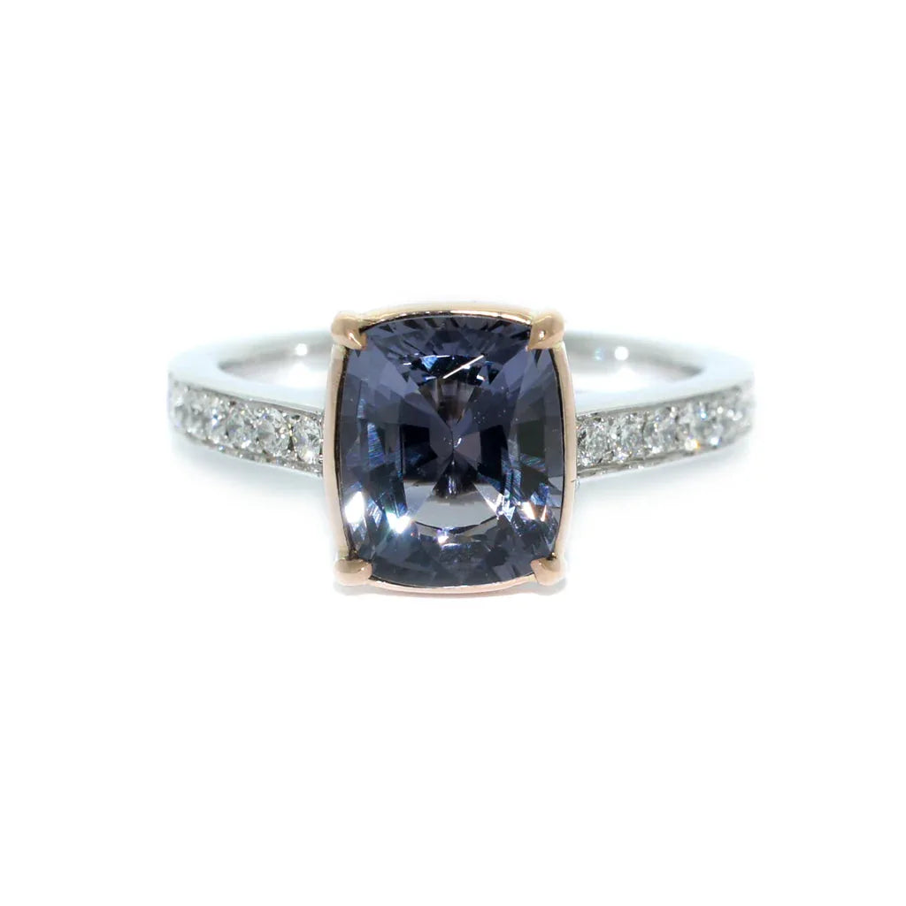 Florence | Grey spinel & diamond ring - Lizunova Fine Jewels
