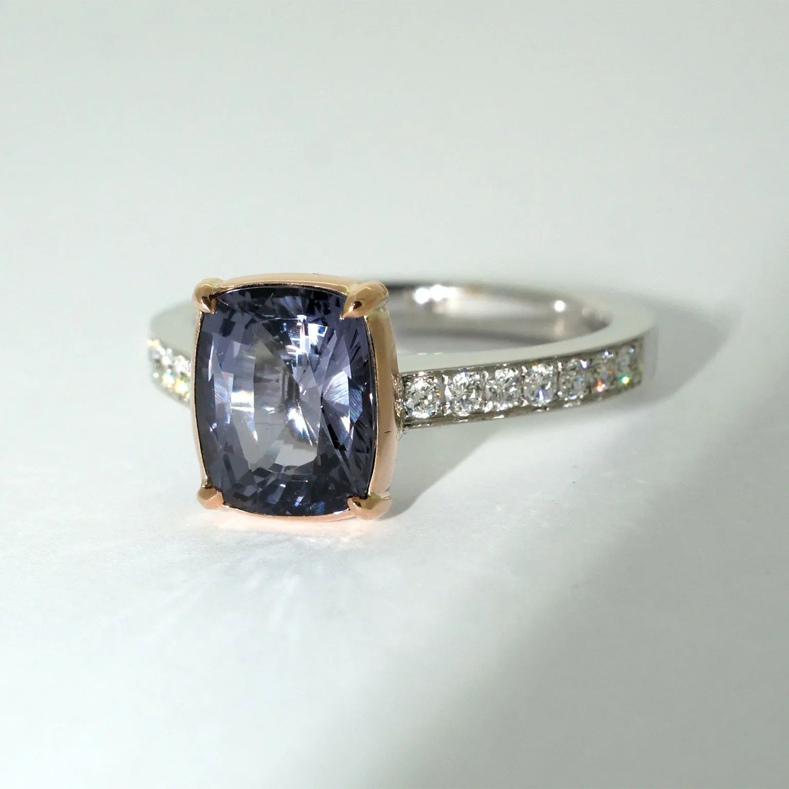 Florence | Grey spinel & diamond ring - Lizunova Fine Jewels