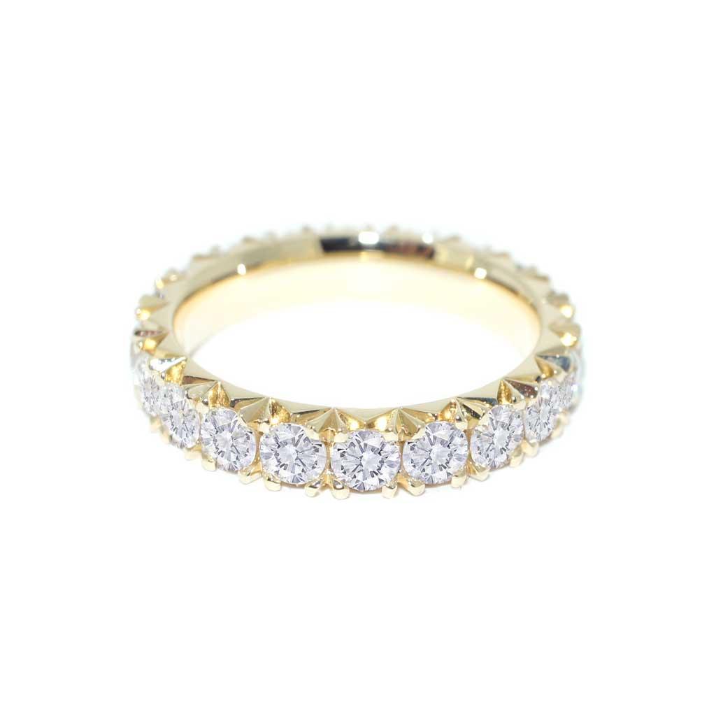 Nat | French pave diamond eternity ring - Lizunova Fine Jewels