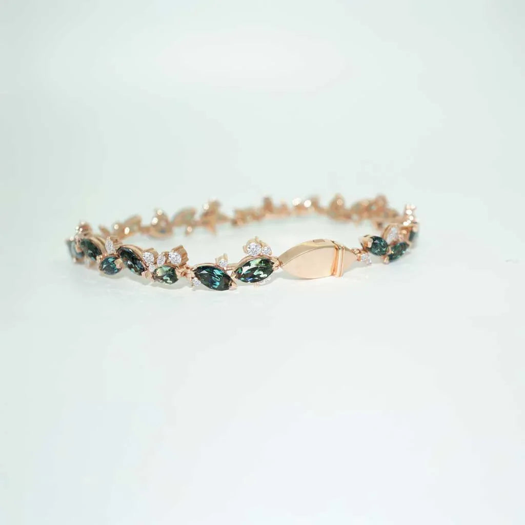 Freya | Natural sapphire & diamond bracelet - Lizunova Fine Jewels