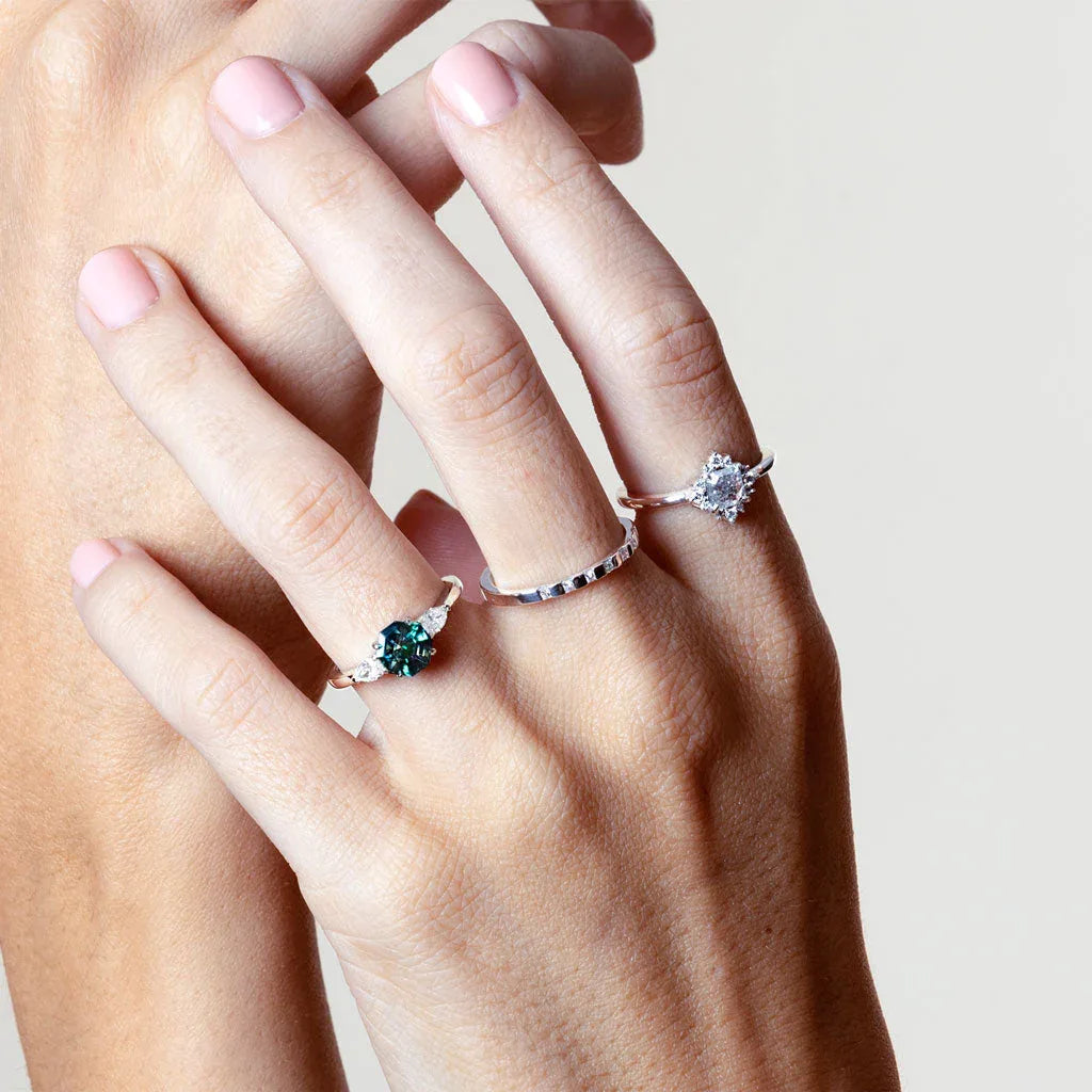 Cara | Salt & pepper diamond engagement ring - Lizunova Fine Jewels