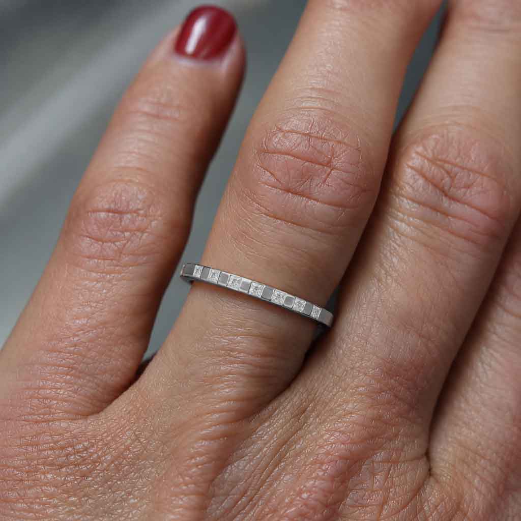 Gabi - princess cut diamond wedding ring - Lizunova Fine Jewels