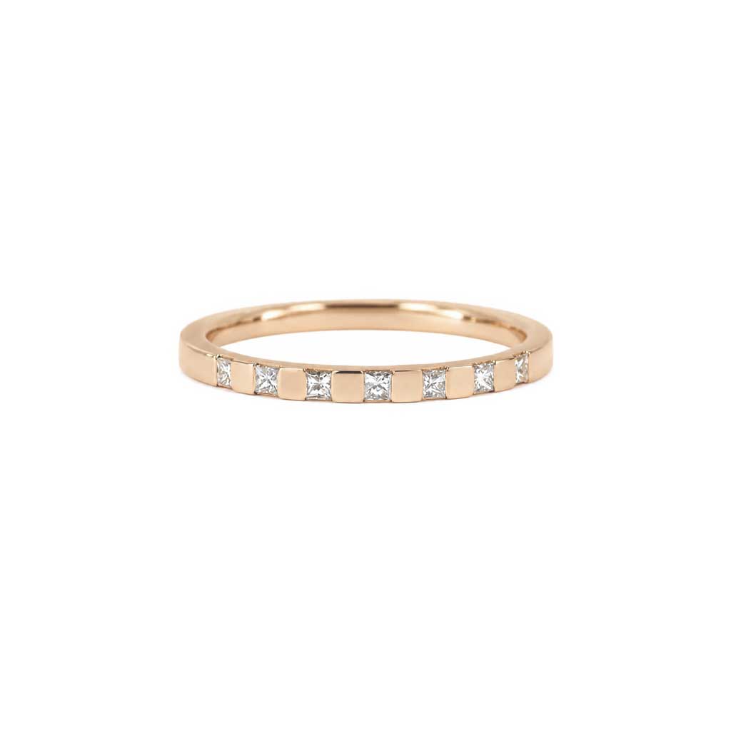 Gabi - princess cut diamond wedding ring - Lizunova Fine Jewels