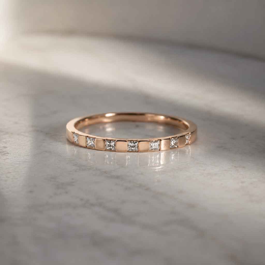 Gabi - princess cut diamond wedding ring - Lizunova Fine Jewels