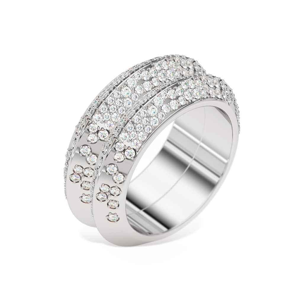 Galaxy | Knife edge diamond ring - Lizunova Fine Jewels