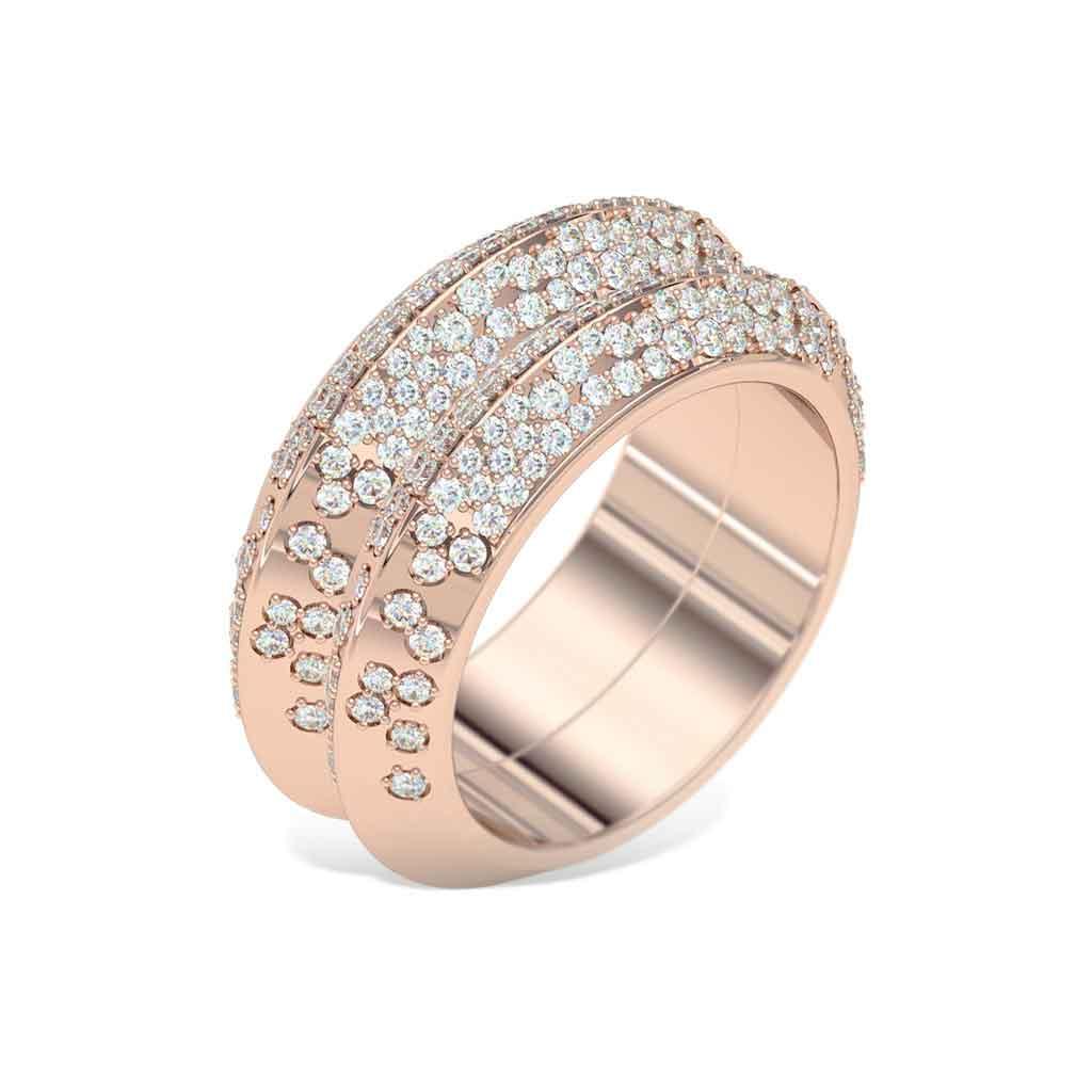 Galaxy | Knife edge diamond ring - Lizunova Fine Jewels