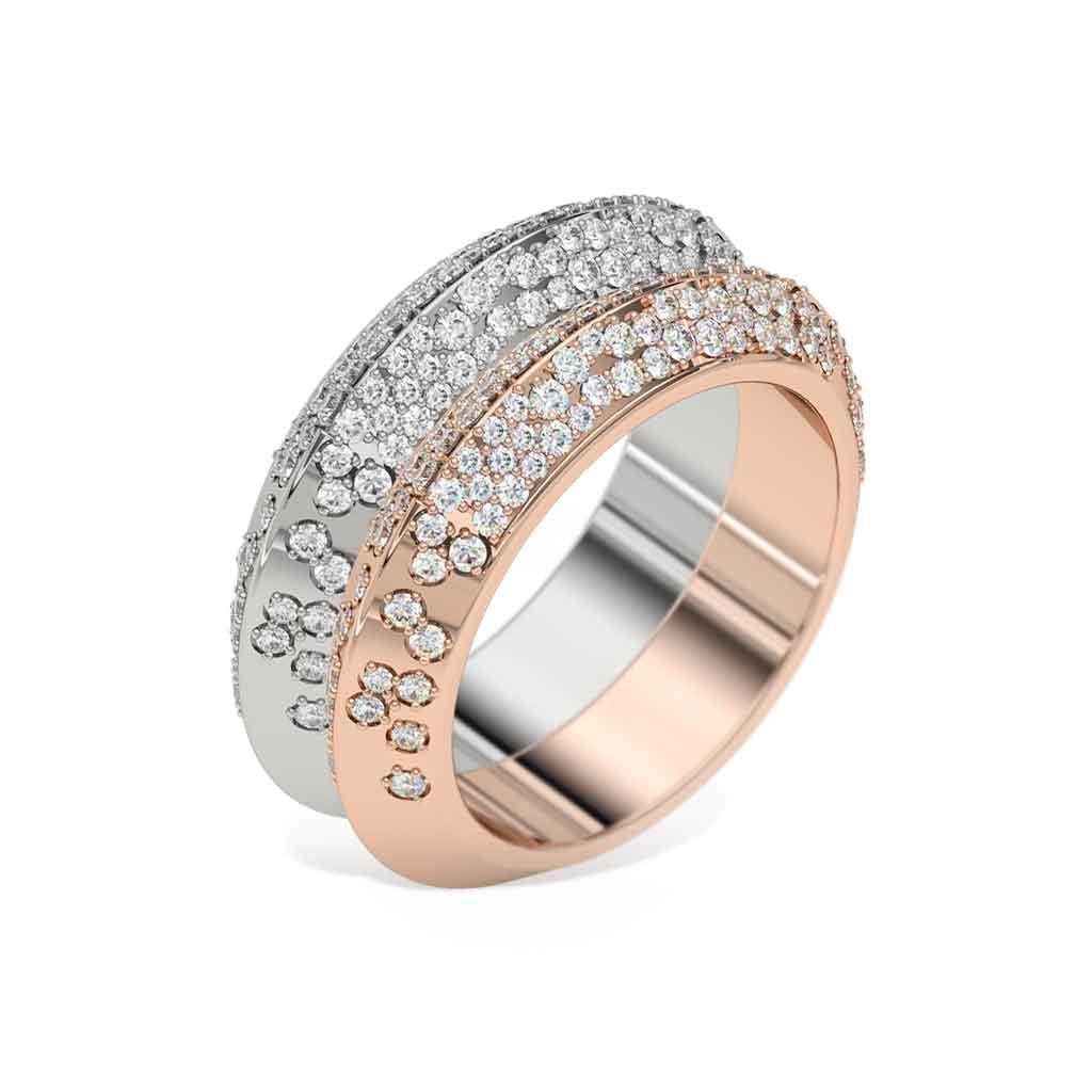 Galaxy | Knife edge diamond ring - Lizunova Fine Jewels