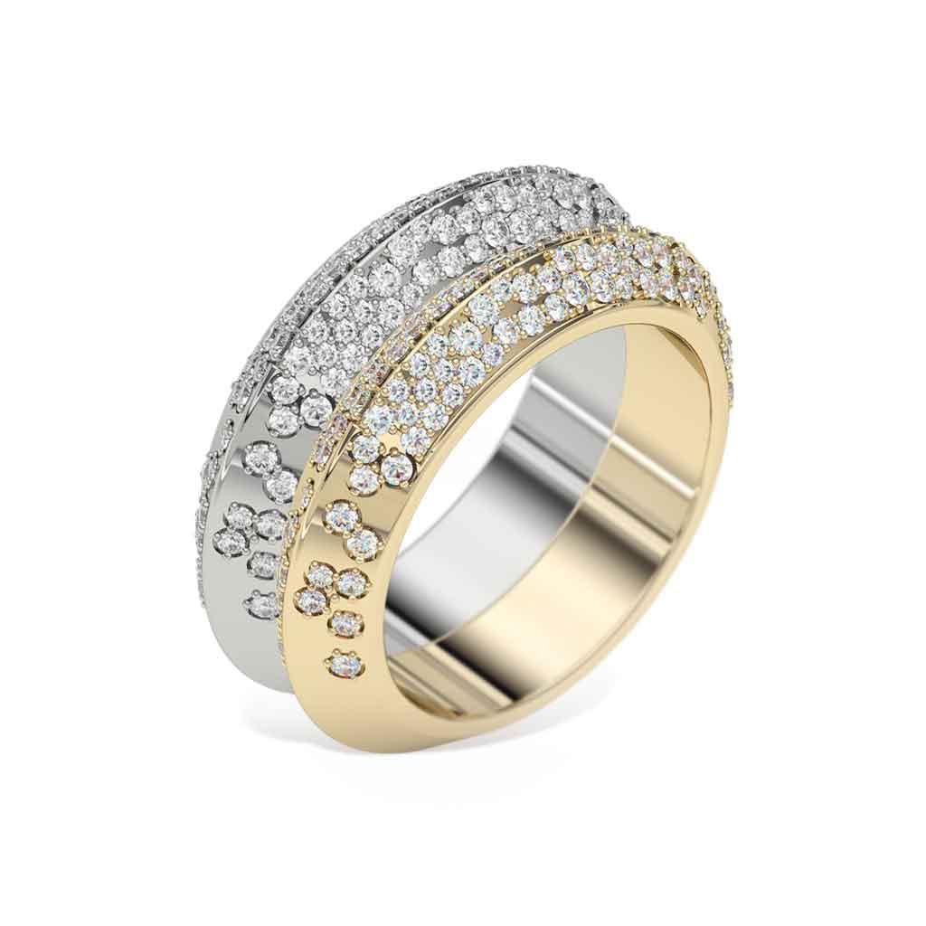 Galaxy | Knife edge diamond ring - Lizunova Fine Jewels