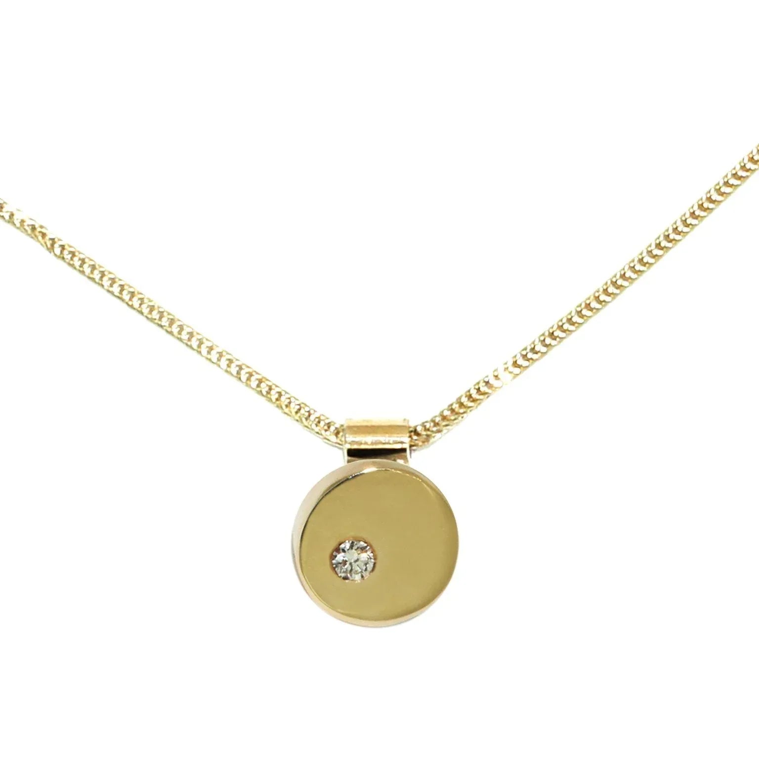 Geometric | Round diamond necklace - Lizunova Fine Jewels