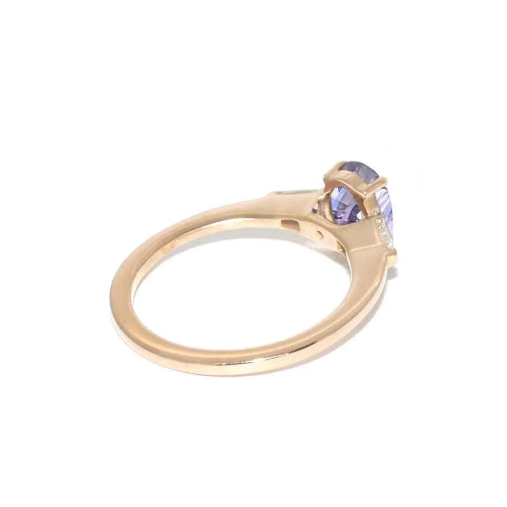 Grace | Pink sapphire & diamond engagement ring - Lizunova Fine Jewels