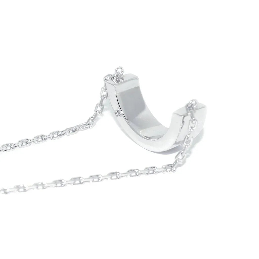 Half Moon | White gold necklace - Lizunova Fine Jewels