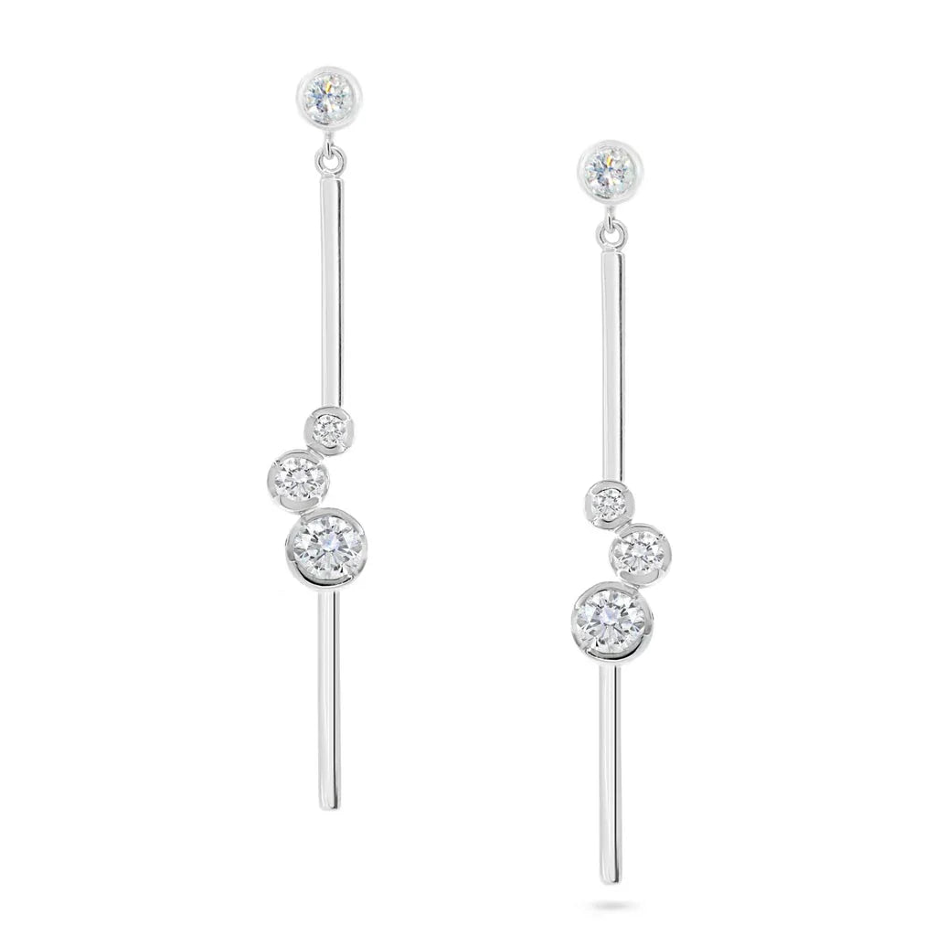 Hudson | Diamond drop earrings - Lizunova Fine Jewels