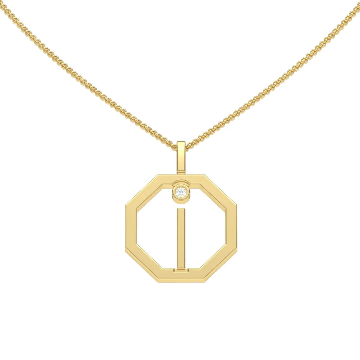Initial pendant I - Lizunova Fine Jewels