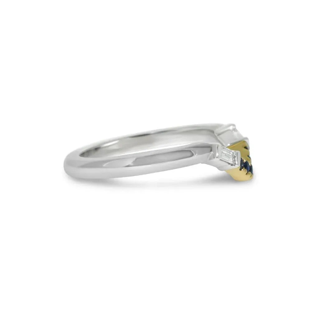 Ida | Sapphire & diamond wedding ring - Lizunova Fine Jewels