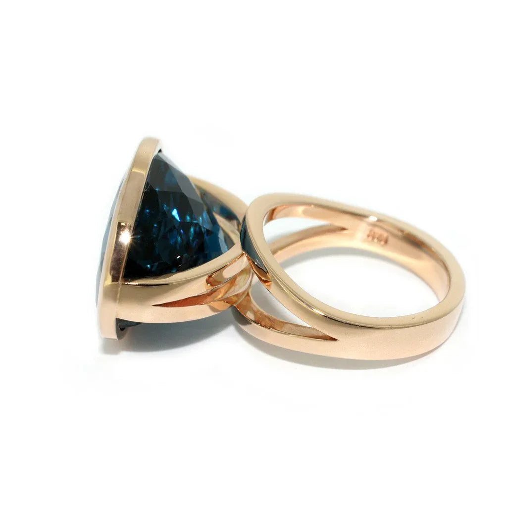 Illuminaire | London Blue topaz cocktail ring - Lizunova Fine Jewels